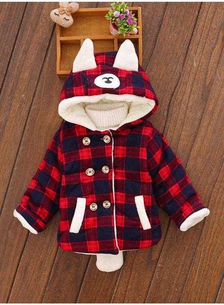 

girls and boys autumn winter outwear candy color coat kid's warm jacket children's thicken clothes, Blue;gray