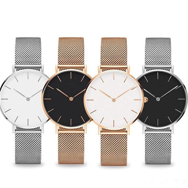 Atacado 32mm 36mm alta qualidade Fashion Womens Watches Rose Gold vestido de aço inoxidável Lady Casual Watch Gift Pulso Relógio de alta qualidade