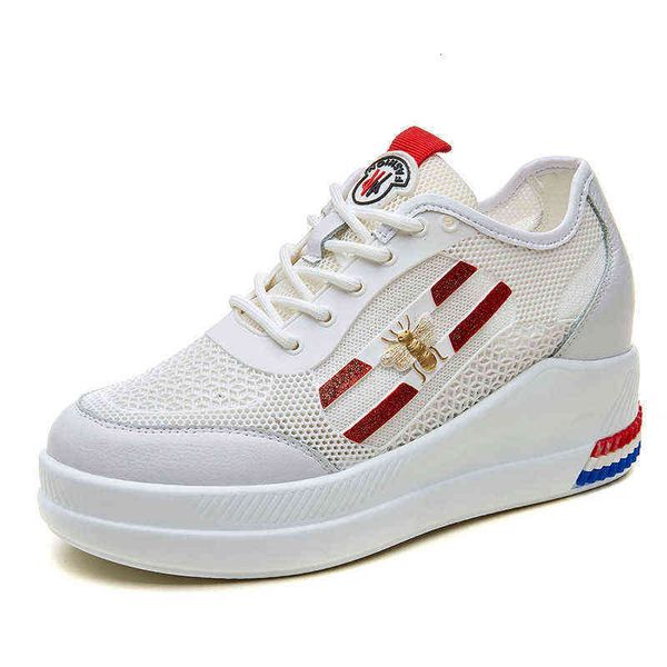 

sports shoes women's 2021 spring and summer korean version versatile breathable ice mesh casual with increased thick soled