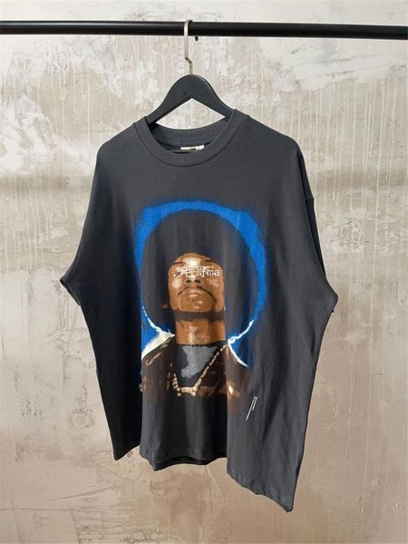 

men's t-shirts 2021ss vintage heavy fabric t shirt men women 1:1 t-shirt summer style tee harajuku oversized clothing, White;black
