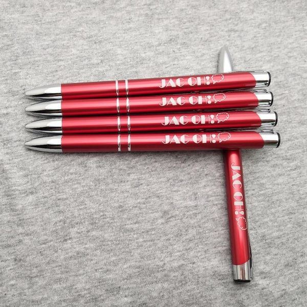 

nice logo pen personalized metal pens engraved with your company and brand gifts for employees guest ballpoint, Blue;orange