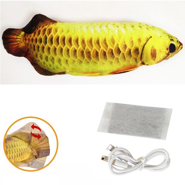 

dancing moving floppy fish cats toy cat wagging catnip usb charging simulation electronic pet #2 toys