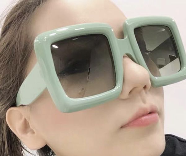 

2021 new 0783s black oversize square black women sunglasses uv protection sunglasses made in italy come with box, White;black
