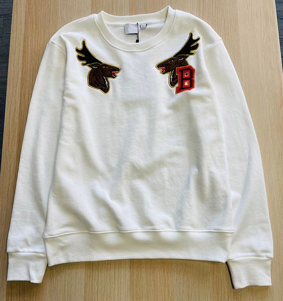 

europe america fashion men women autumn winter deer hoodie crew neck sweatshirt jumper streetwear, Black