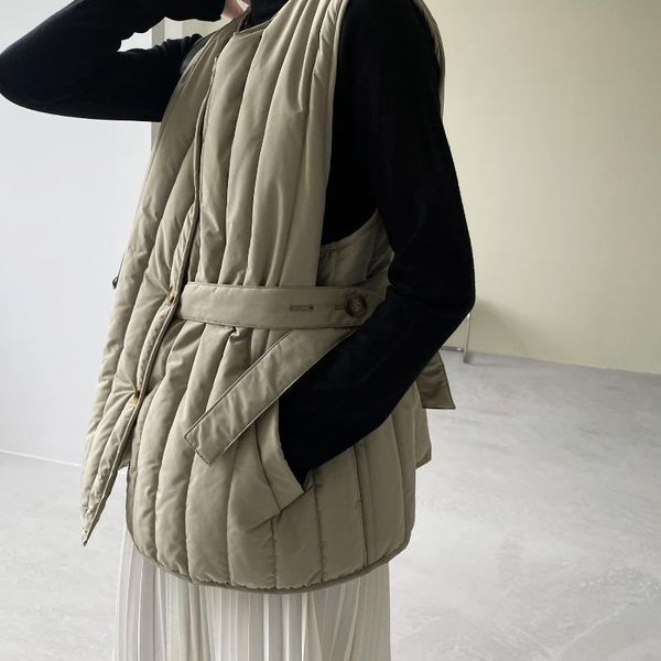 

women's vests 2021 ins fashion women outwear coat thick winter vest #5105, Black;white