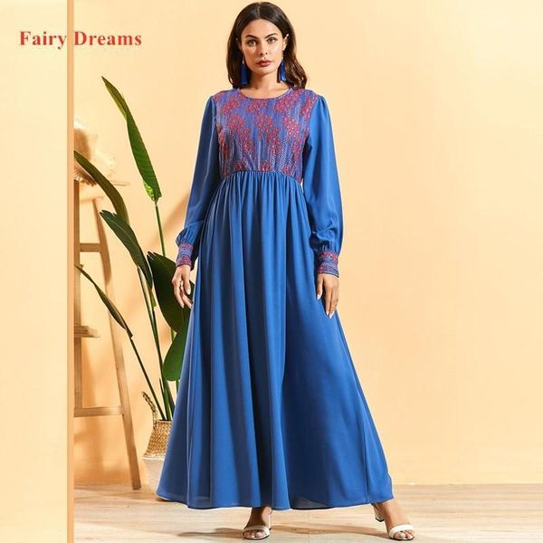 

ethnic clothing vestidos abaya dubai turkey muslim dress kaftan marocain islamic women lace blue ramadan dresses islam robe musulman, Red