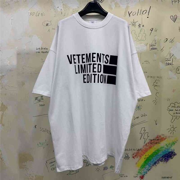

t shirts 2021ss oversize limited edition t-shirt men women 1:1 version vetements tee graphic printed vtm, White;black