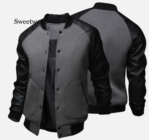 

men's jackets 2021 plus size men jacket streetwear windbreaker slim fit single breasted casual baseball coat autumn, Black;brown