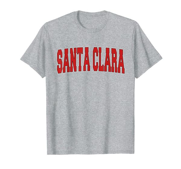 

santa clara ca california varsity style usa vintage sports t-shirt, White;black