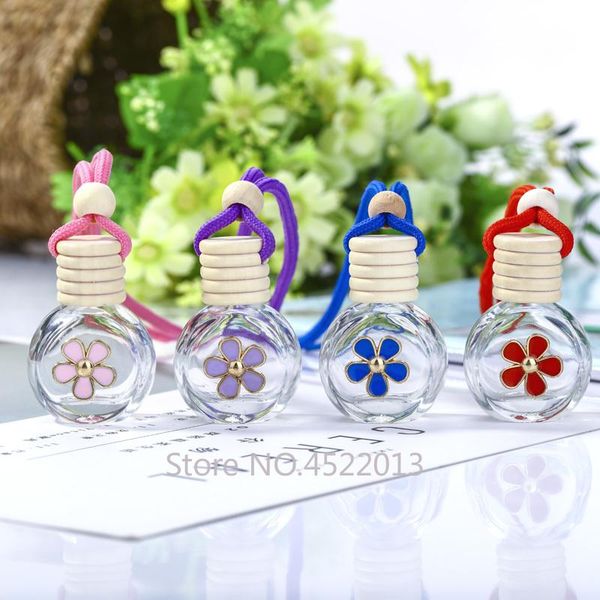 

storage bottles & jars 8ml 20pcs50pcs empty glass cosmetic essnetial oil hang pendants gift, car perfume/scent refillable bottle with wooden