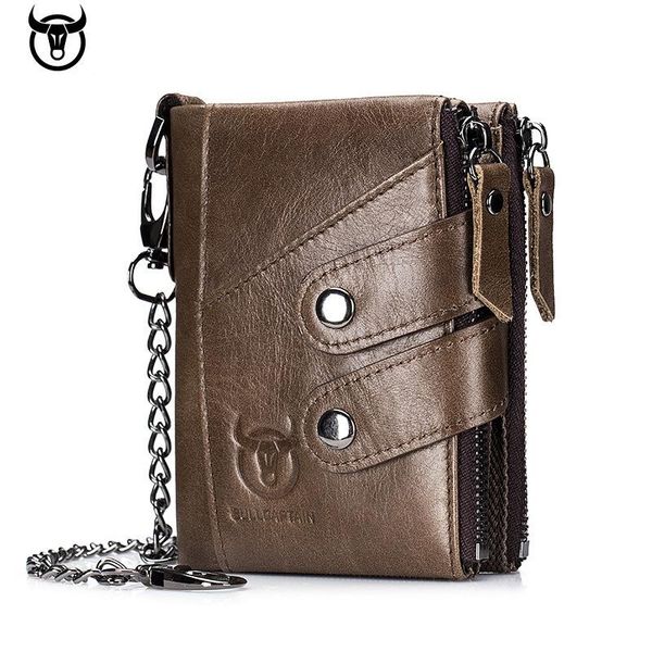 

wallets quality 100% genuine leather men wallet brand zipper luxury dollar vintage cow male purse card coin bag, Red;black