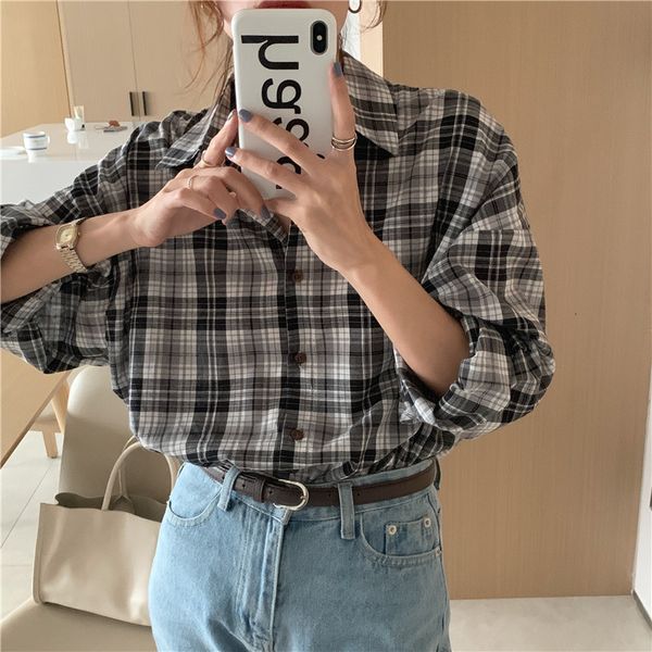 

women's blouses & shirts spring female shirt of women summer blouses maxi casual elegant vintage sleeves long cotton oversize loose ha8, White