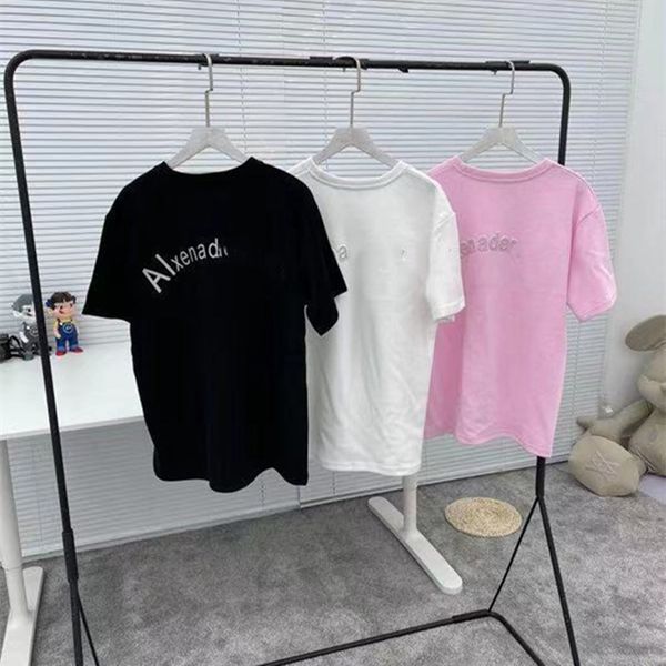 

aw tracksuits 21 spring and back summer new king three dimensional printing reflective english lazy style t-shirt fashion, Gray