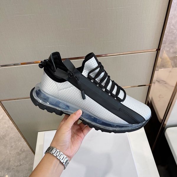 

big 38-45 shoes leather luxury designer ace mens plus size casual with box dust bag b206, Black