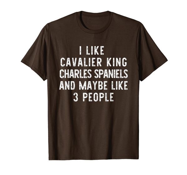 

i like cavalier king charles spaniels funny dog lover gift t-shirt, White;black