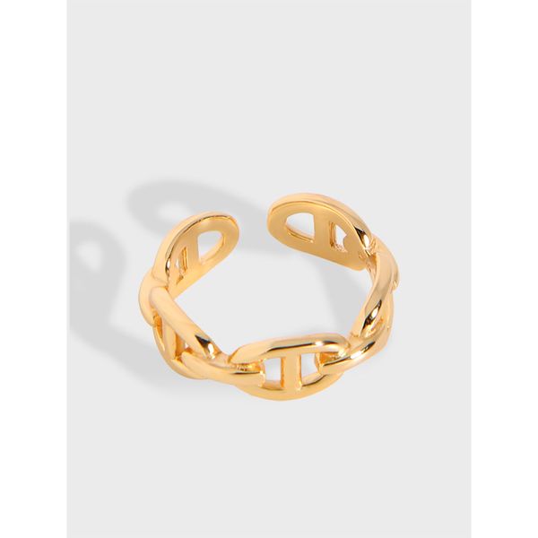 

c home 2021 fashion cd adjustable ring s925 network talent jewelry, Silver