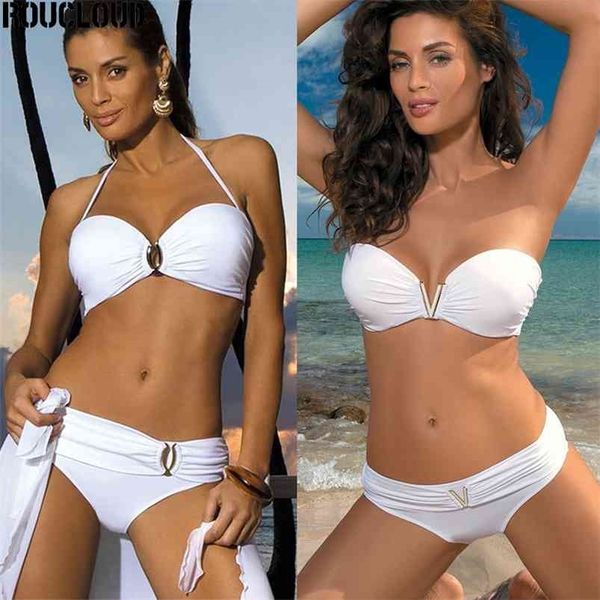 

bikini solid white black bikini set women swimwear women push up swimsuit female beachwear biquini brazilian 210325