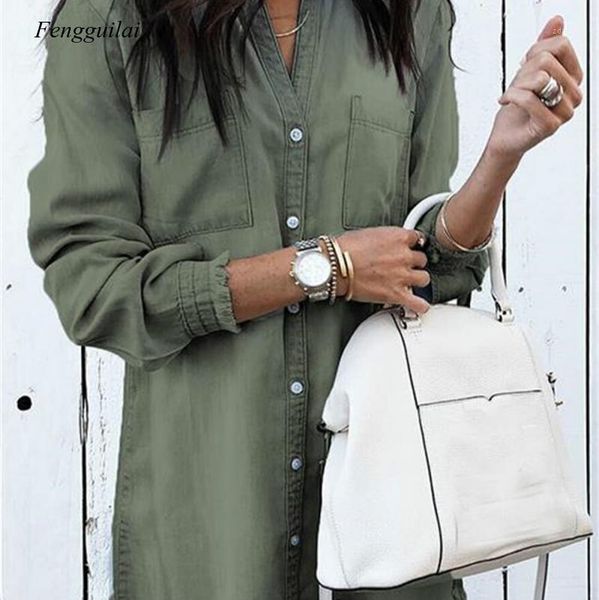 

fashion women denim shirt vintage blue jean blouses casual long sleeve ladies blouse femme women's & shirts, White