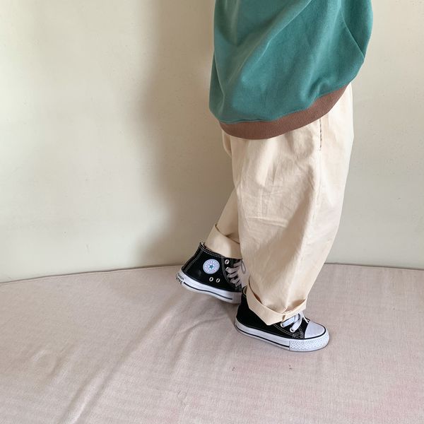 

2021 new boy pants kids spring autumn clothes solid childrens harem pants for baby boys trousers size 100140 girls pants, Blue