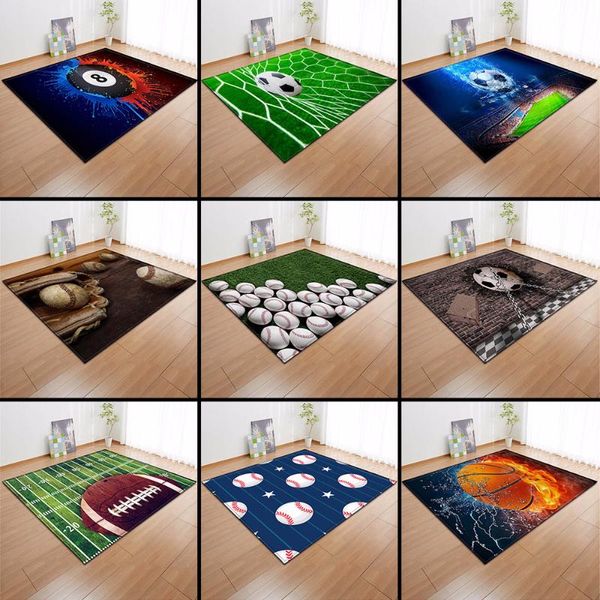 

carpets 3d printing sports basketball carpet floor mat children room area rug soccer play living bedroom