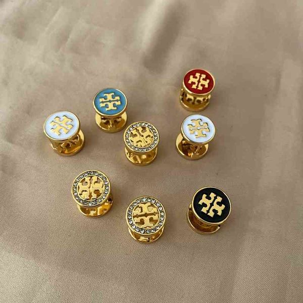 

2020 double sided creative fashion enamel colored glaze letter earrings plated with 18k gold, Black