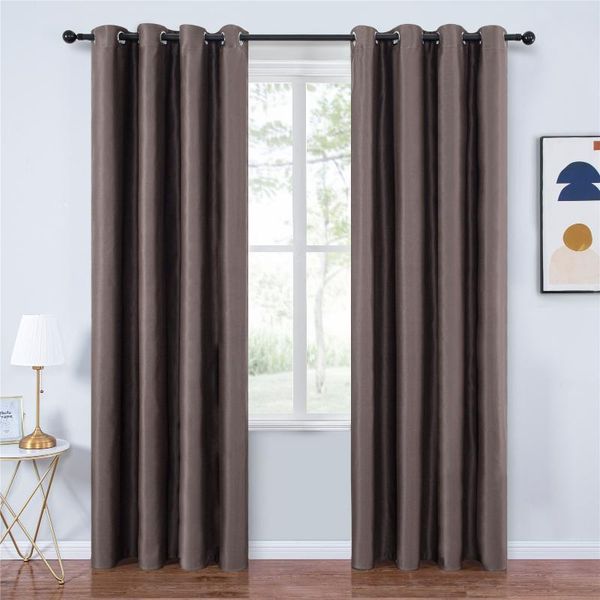 

curtain & drapes solid blackout curtains for bedroom living room blind window decoration gray