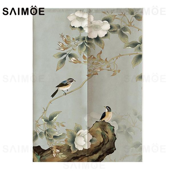 

chinese flowers and birds door curtian living room restaurant kitchen half curtain feng shui curtains noren home decoration & drapes