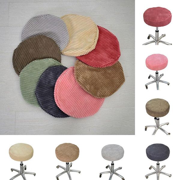 

simple chair cover polyester round solid color stretch elastic slipcover bar stool for home el supplies covers