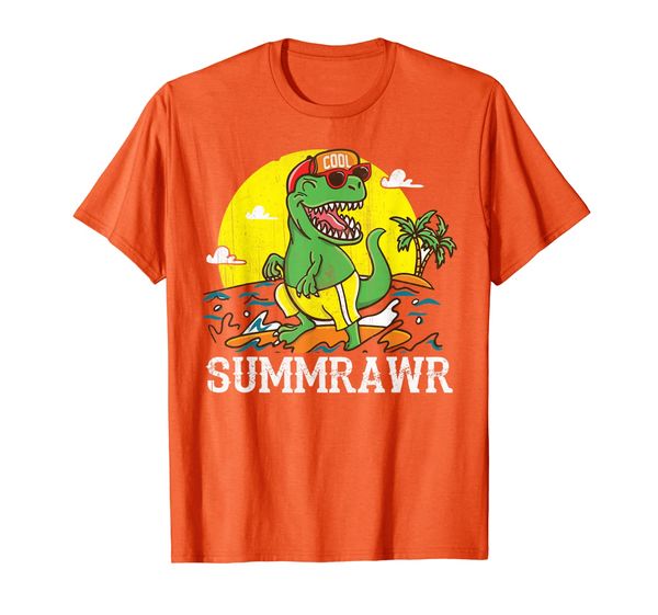 

summrawr funny dinosaur summer t-rex t-shirt, White;black