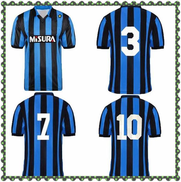 

1988 1989 brehme bergomi matthaus retro soccer jersey 88 89 berti zenga serena klinsmann vintage classic football shirt, Black;yellow