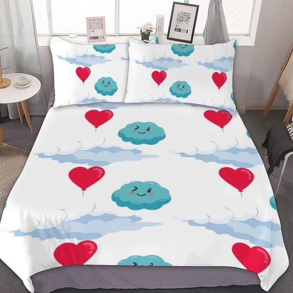 

bedding sets cloud set bedroom family bed linen cover nordic sheet