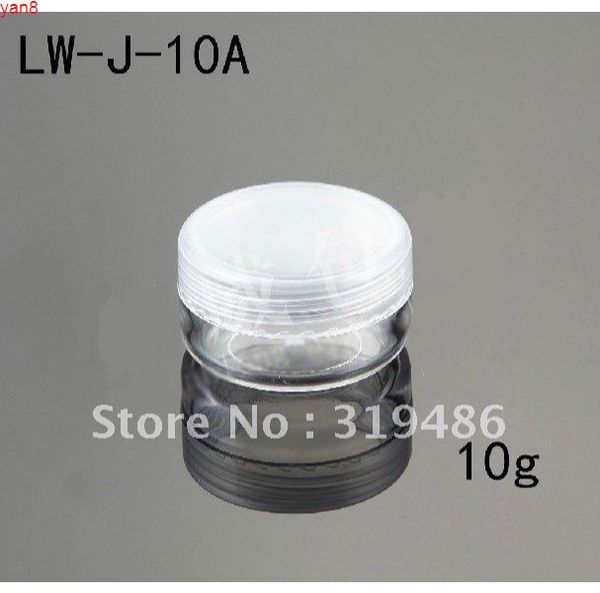 300 pz/lotto di alta qualità bella crema trasparente vasetti 10g Barattoli Cosmetici, Bottiglie Riutilizzabili LW-J-10Abuona qualità