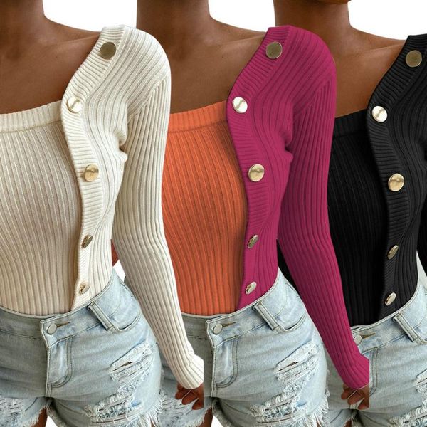 

women's sweaters women clothing autumn pacthwork irregular button korean fashion long sleeve jersey mujer pull femme pullovers y2k, White;black