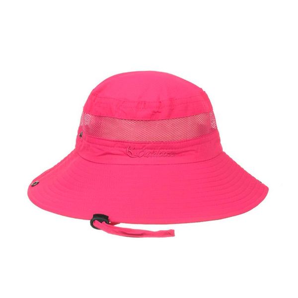 

cloches jaycosin fashion summer mesh breathable sun protection fisherman outdoor hat with large brim bucket drying dropship, Blue;gray