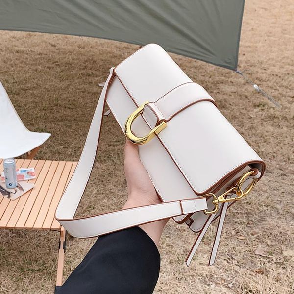 

spring trends 2021 metallic buckle shoulder bags for women design female long clutch crossbody cross body