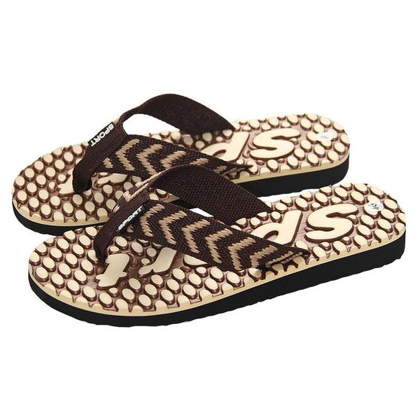 

slippers casual sandals men 2021 summer flip flops flat shoes for male striped beach man outside, Black