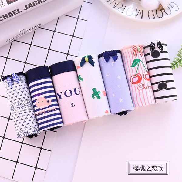 

panties girl's underwear 7pcs/lot cotton candy middle waist briefs young girl teenagers for12-20year children hs225, Camo