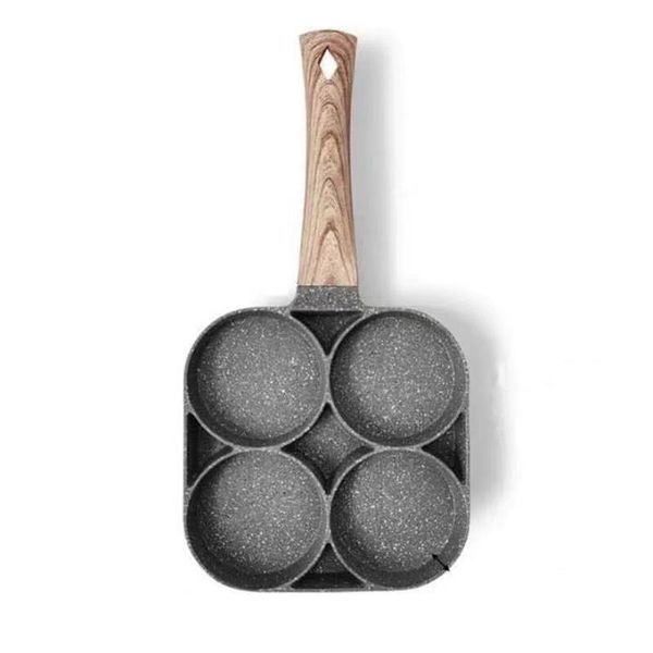 

pans -4 grid nonstick egg frying pan 2 in 1 divided grill pancake omelette maifan stone