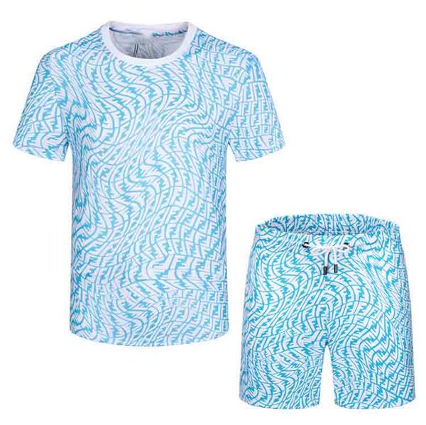 

2022 new mens beach designers tracksuits summer suits fashion t shirt athletics holiday shirts shorts sets man luxury set outfits sportswear, Gray