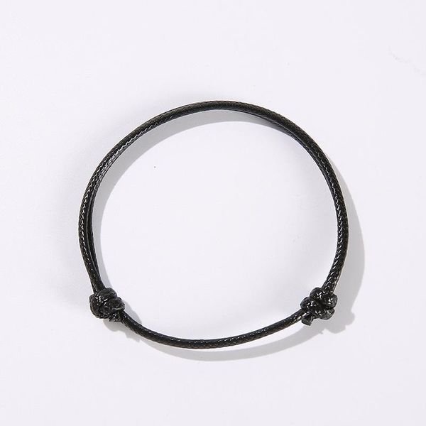 

charm bracelets 10pcs black couple bracelet solid color adjustable handmade simple durable jewelry gifts for women men xin-, Golden;silver