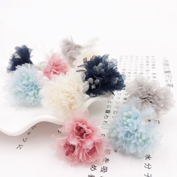 

dog apparel pet puppy cat cute bow hair clip teddy grooming accessoires chiffon petal flower cloth hairpin