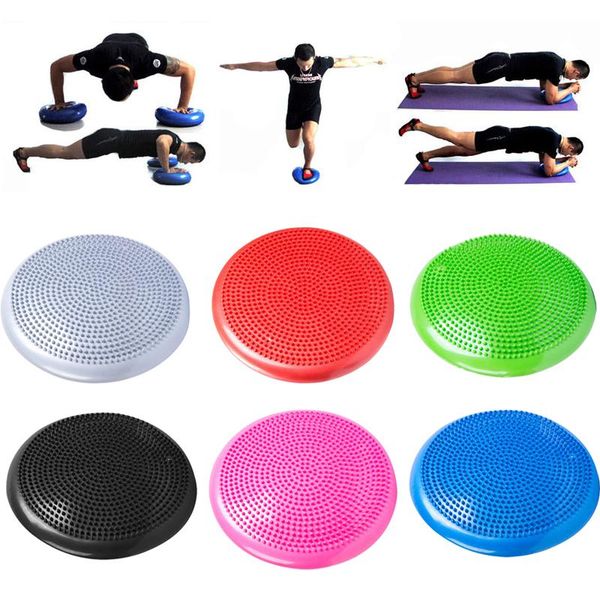 

durable inflatable yoga massage ball pad universal sport gym fitness wobble muscle relaxation stability cushion mat mats