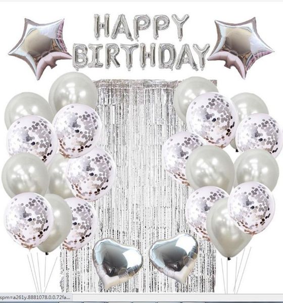 

party decoration birthday decorations kid alphabet balloons baby shower gold happy balloon accessories