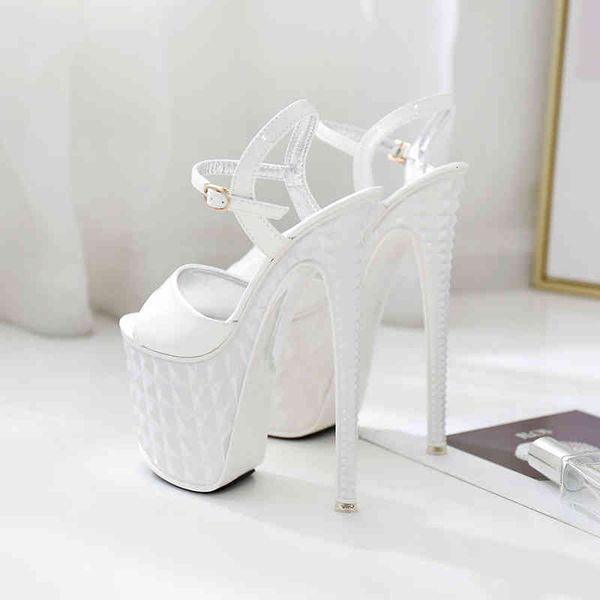 

dress shoes niufuni summer peep toe platform buckle ladies sandals stiletto 19cm high heels model nightclub elegant women's w, Black