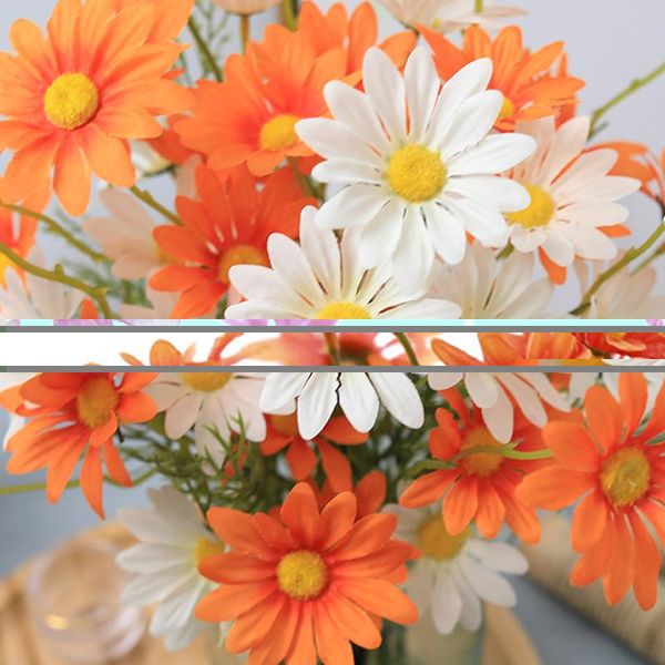 

simulation flower chamomile small daisys artificial flowers wedding supplies pography decoration props hfing decorative & wreaths