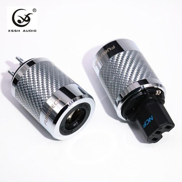 

smart power plugs yivosound carbon fiber european standard cord connector plug us eu iec