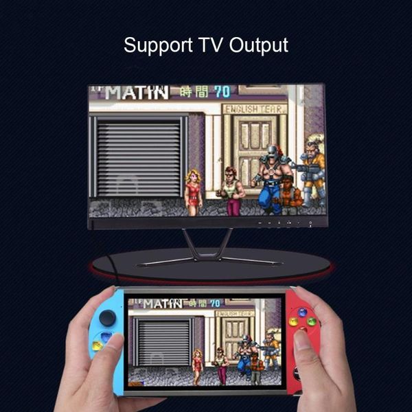 

inch 8gb/16gb portable retro handheld game players family tv output video console & double rocker built in 1600/2500