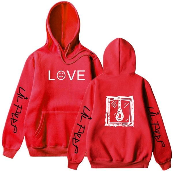 

fashion br new lil peep street hip hop loose large hooded sweater for men women in spring and autumn of 2019, Black