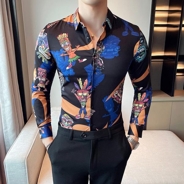 

men's casual shirts korean long sleeve shirt men vestido social camisa masculina streetwear office blouse chemise homme, White;black