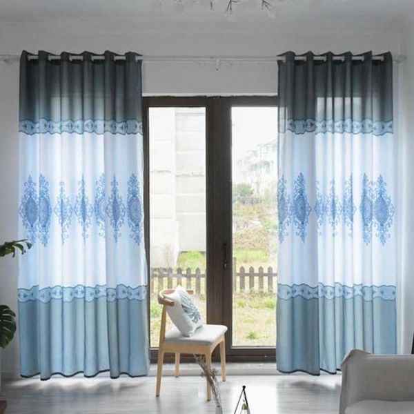 

wood grain shading window curtain for home living room bed decoration & drapes
